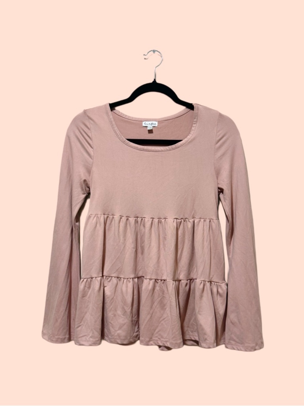love, Fire Dusty Mauve Tiered Long-Sleeve Tee